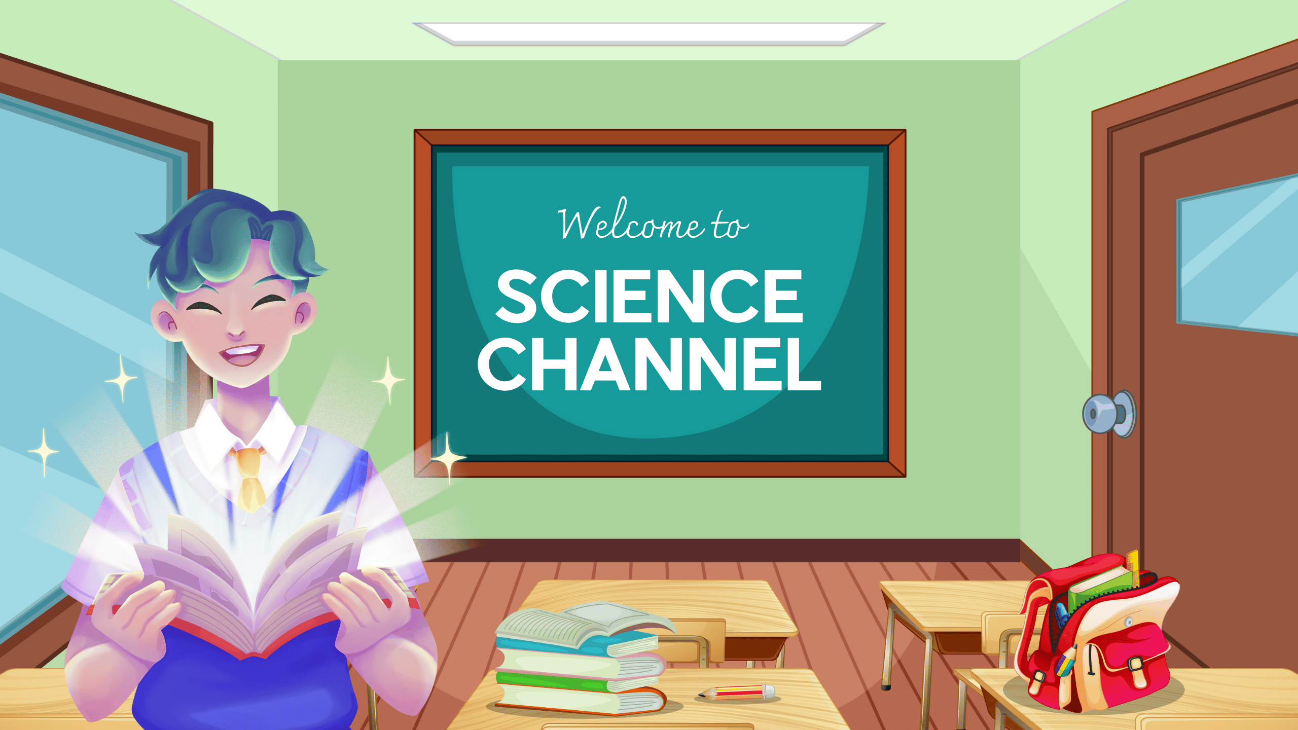 White and Blue Abstract Education Youtube Channel Art (2)