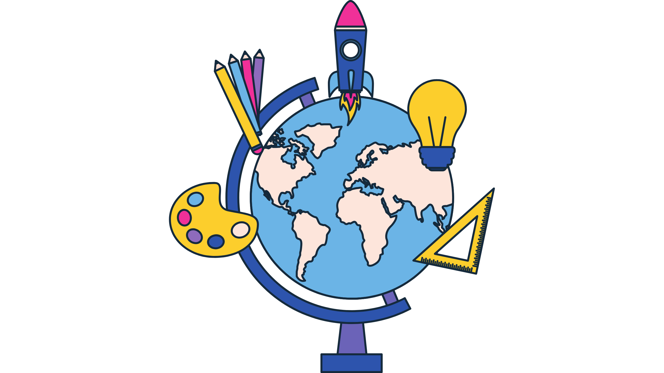 White and Blue Abstract Education Youtube Channel Art